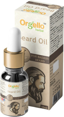 orgello Herbal Beard Oil ( 1 x 30 ml ) - for Natural fast growth, thick and shining beard, daily use. Hair Oil(30 ml)