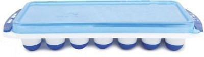 Sharry Blue, White Plastic, Silicone Ice Cube Tray(Pack of1)
