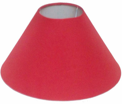 CANDELA Round Plain Red Lamp Shade For Home Decor Table Lamps Lamp Shade(Nylon)