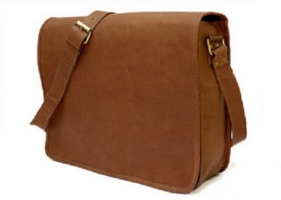 Anshika International 13 inch Expandable Laptop Messenger Bag(Brown)