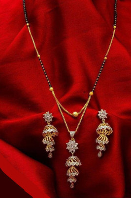 Pihoo Enterprise Alloy Gold-plated Gold Jewellery Set(Pack of 1)