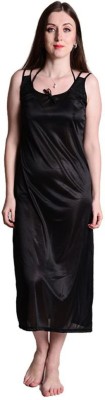 SENSLIFE Women Nighty(Black)