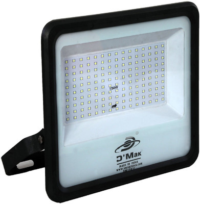 D'Mak 150 Watt Grey Body Waterproof Flood Light (5054 Model) (Pack of 1) Flood Light Outdoor Lamp(Black)