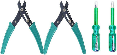TAPARIA Wire Stripper for Electronics and Electrical Works With Tester (Pack of 2 ) Diagonal Plier(Length : 6.06 inch)