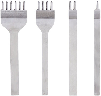 BOLT Set 4pcs DIY Leather Craft Tools Hole Punches Stitching Punch Tool Set Prong 4mm Hand Tool Kit(4 Tools)