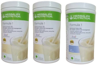 HERBALIFE Formula 1 Nutritionl shake mix vanilla 2 Pcs and 1 kulfi flavour for weigtt loss Plant-Based Protein(1500 g, vanilla, kulfi)