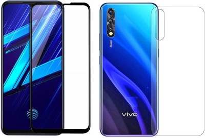 ELEF Front and Back Tempered Glass for Vivo S1 Front 11D Black Tempered Glass Back Flexible Trink (Not Glass)(Pack of 2)