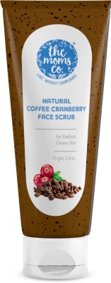 The Moms Co. Natural Cranberry Coffee Exfoliating Face Scrub I Reduce Tan & Blackheads I Oily/Normal Skin Scrub(75 g)