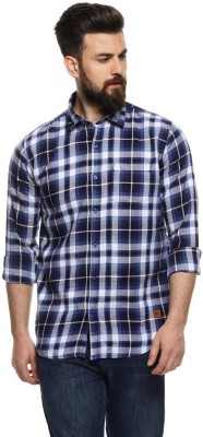 CAMPUS SUTRA Men Checkered Casual Blue Shirt