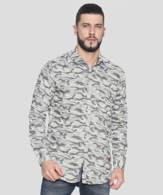 CAMPUS SUTRA Men Printed Casual Grey Shirt