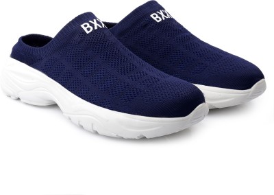 BXXY Men's Comfortable Walking Socks Shoes Slip On Sneakers For Men(Navy)