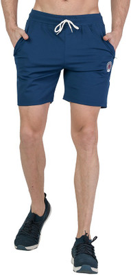 Leebonee Solid Men Blue Regular Shorts