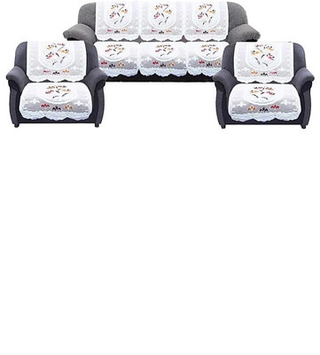 onterio fabs Cotton 3+2 Seater Sofa Floral Cover(Pack of 6 Multicolor)