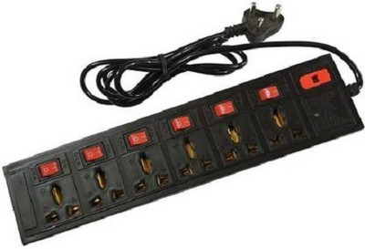 D-DEVOX UNIVERSAL 6+6 Long Wire Extension Board 6 Socket Extension Boards (Black) 6  Socket Extension Boards(Black, 3 m)