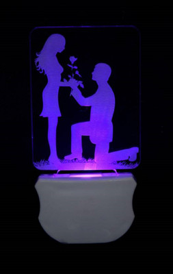 Arus Acrylic Magic Night Lamp 3D Prapose Shape Beautiful Illumination Automatic on/Off Smart Sensor for Bedroom with 7 Color LED Changing Light Night Lamp White Night Lamp(12 cm, Multicolor) Arus Acrylic Magic Night Lamp 3D Prapose Shape Beautiful Illumination Automatic on/Off Smart Sensor for Bedroom with 7 Color LED Changing Light Night Lamp White Night Lamp(12 cm, Multicolor)