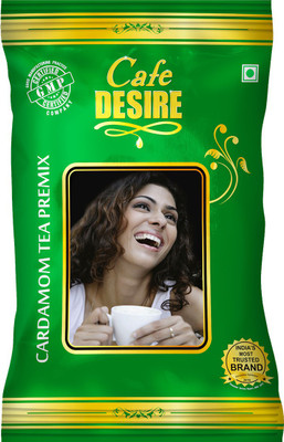 CAFE DESIRE Instant Cardamom Tea Premix (1 kg) | 3 in 1 Tea | Milk not required | Rich taste as Home-made | Cardamom Flavour Imported from Geneva |For Manual Use – Just Add Hot Water | Also Suitable for all Vending Machines Cardamom Instant Tea Vacuum Pack(1 kg)