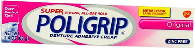 Poligrip SUPER Denture Adhesive Cream Original Toothpaste for Adult 2.40 oz Toothpaste(68 g)