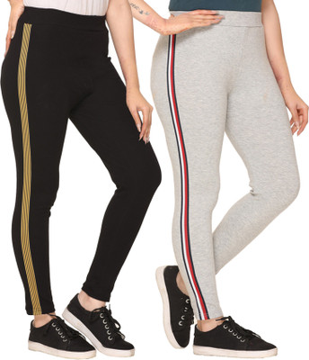SHAUN Printed Women Black, Grey Track Pants