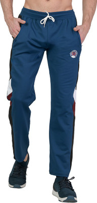 Leebonee Colorblock Men Blue Track Pants