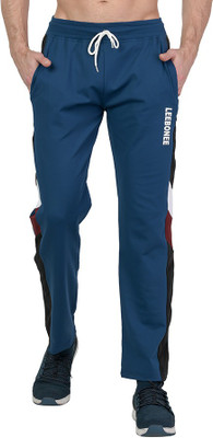 Leebonee Colorblock Men Blue Track Pants