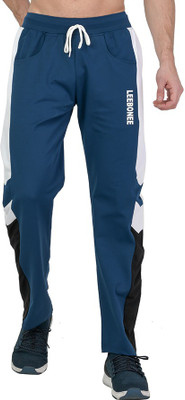 Leebonee Colorblock Men Blue Track Pants