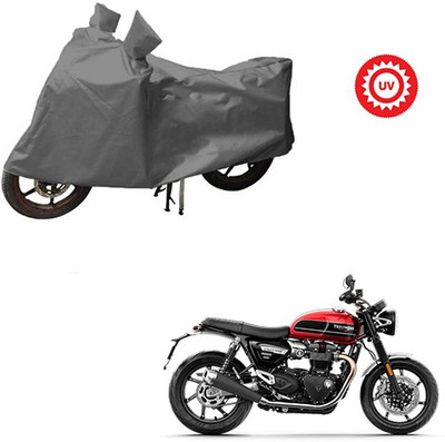 RPSENTTERPR Waterproof Two Wheeler Cover for Triumph(Twin, Grey)