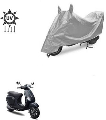 Feel heaven Two Wheeler Cover for Piaggio(Vespa LX, Silver)