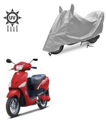 Feel heaven Two Wheeler Cover for Hero(E Scoot, Silver)