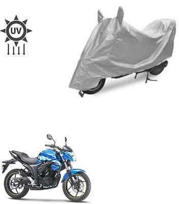 Atulit enterprises Two Wheeler Cover for Suzuki(Gixxer, Silver)