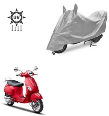 Atulit enterprises Two Wheeler Cover for Piaggio(Vespa VXL, Silver)