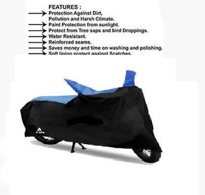 Zection Two Wheeler Cover for TVS(Apache RTR 180, Blue, Black)