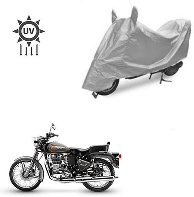 Feel heaven Two Wheeler Cover for Royal Enfield(Bullet 500, Silver)