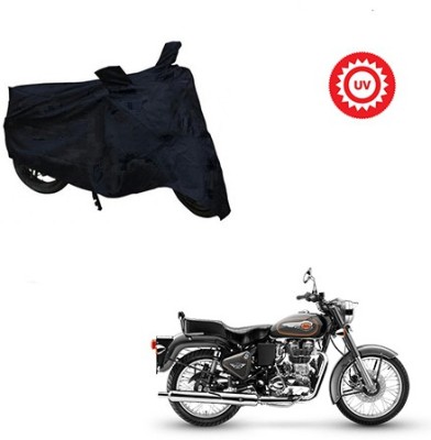 saanvi Two Wheeler Cover for Royal Enfield(Bullet 500, Silver)