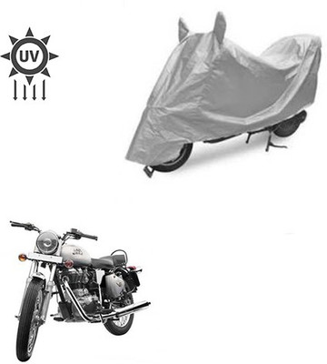 Atulit enterprises Two Wheeler Cover for Royal Enfield(Bullet 350, Silver)