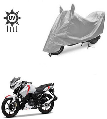 Atulit enterprises Two Wheeler Cover for TVS(Apache RTR 160, Silver)
