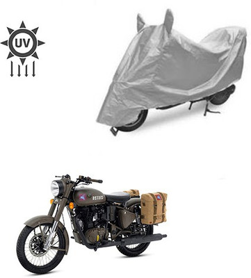 Feel heaven Two Wheeler Cover for Royal Enfield(Classic 500, Silver)