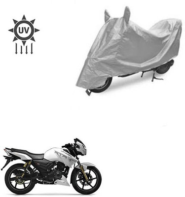 Atulit enterprises Two Wheeler Cover for TVS(Apache RTR 180, Silver)