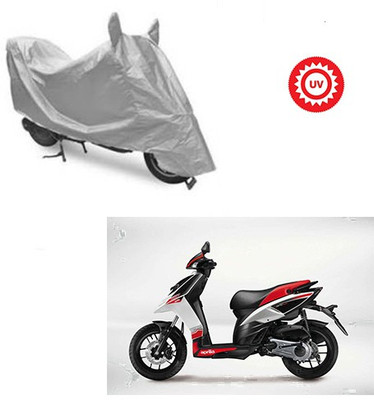 saanvi Two Wheeler Cover for Aprilia(SR 125, Black)