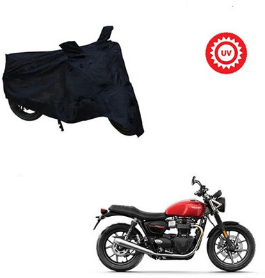saanvi Two Wheeler Cover for Triumph(Twin spark, Silver)