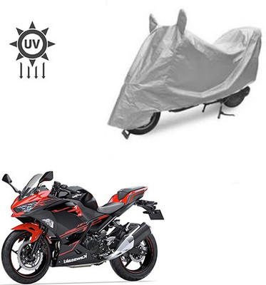 Feel heaven Two Wheeler Cover for Kawasaki(Ninja 250, Silver)