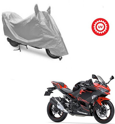 RPSENTTERPR Waterproof Two Wheeler Cover for Kawasaki(Ninja 250, Silver)