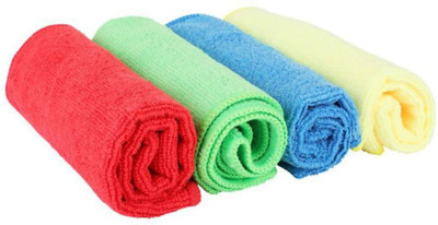 MAXBIN Microfiber Vehicle Washing  Cloth(Pack Of 4, 250 GSM)