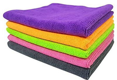 AkiN Microfiber Vehicle Washing  Cloth(Pack Of 5, 340 GSM)