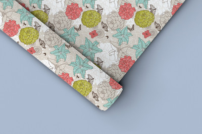 infinity interiors Vinyl Floral & Botanical Multicolor Wallpaper(L x W: 228 cm x 40 cm, Pack of 2)