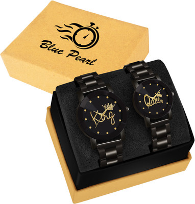 Blue Pearl Analog Watch - For Couple