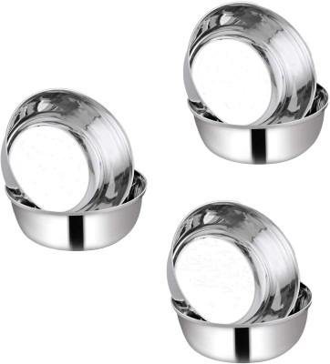 bartan hub Stainless Steel Serving Bowl Stainless Steel Bowl/Katori/Vati Set of 6 ( 200 ML , Dishwasher safe )(Pack of 6, Steel)