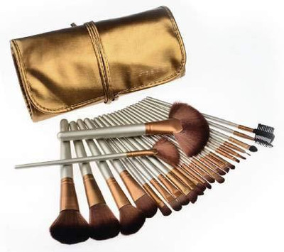 hemoly Professional Make Up Brushes Set With PU Leather Storage Pouch (Pack of 24)(Pack of 24)