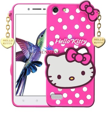 SUNSHINE Back Cover for OPPO Neo 7, oppo A33F-Hello Kitty Case | 3D Cute Doll | Soft Girl Back Cover with Pendant(Pink, Flexible, Pack of: 1)