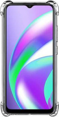 MAHTO Back Cover for Realme Narzo 50a plain transparent back cover case camera protection(Transparent, Grip Case, Silicon, Pack of: 1)