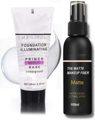 MN Combo Of ILLuminating Waterproof Primer With Matte Makeup Fixer(2 Items in the set)